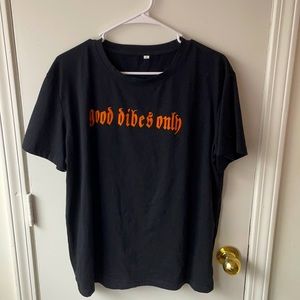 Good Vibes Only Mens Black T shirt